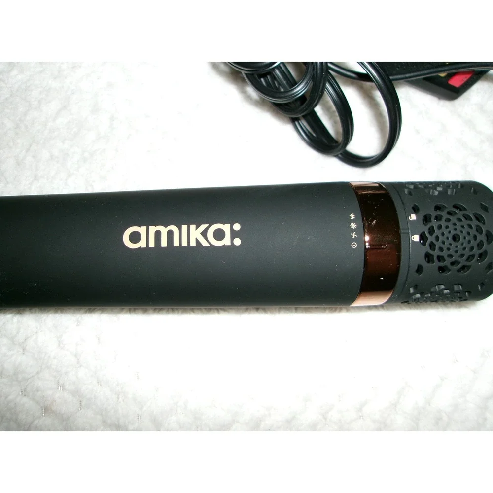 Amika Womens OS Air Brush Blowout Dryer‎ Paddle Brush Black Rose Gold